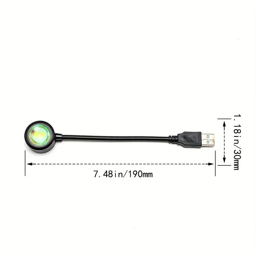 Noir Alloy™ Sunset Ambiance Light | USB-Powered Golden Hour Glow