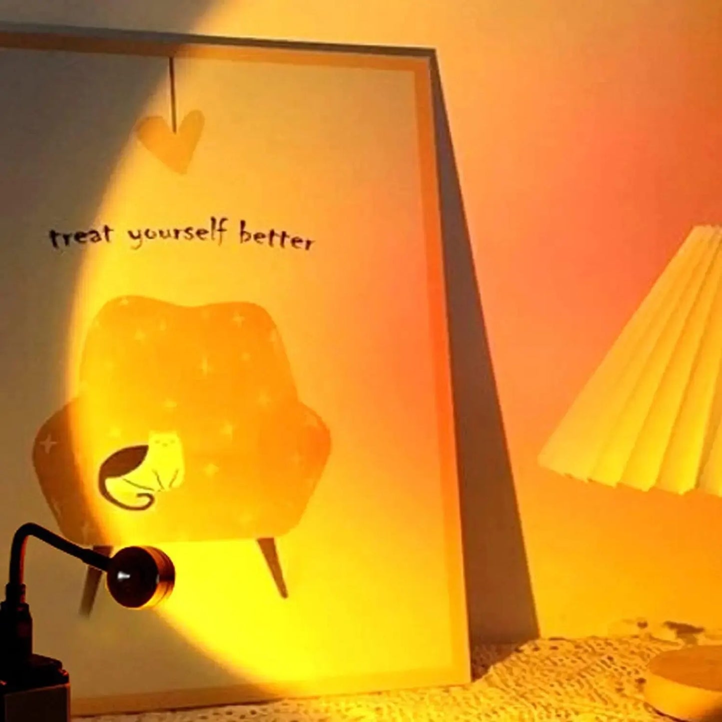 Noir Alloy™ Sunset Ambiance Light | USB-Powered Golden Hour Glow