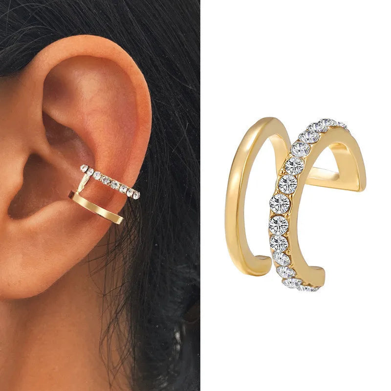 Noir Alloy Ear Cuffs – Sleek Non-Piercing Statement Jewelry