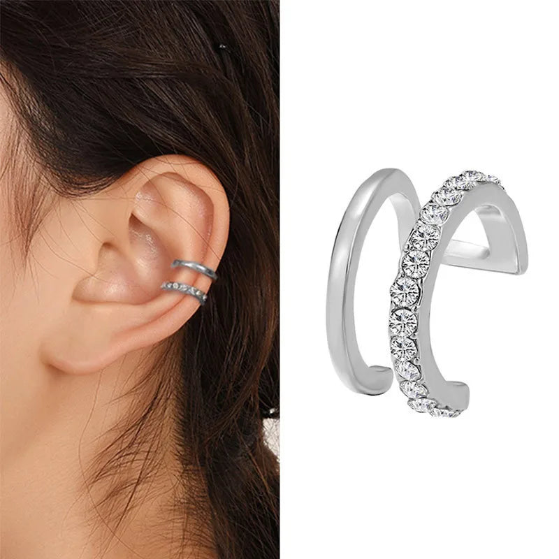 Noir Alloy Ear Cuffs – Sleek Non-Piercing Statement Jewelry