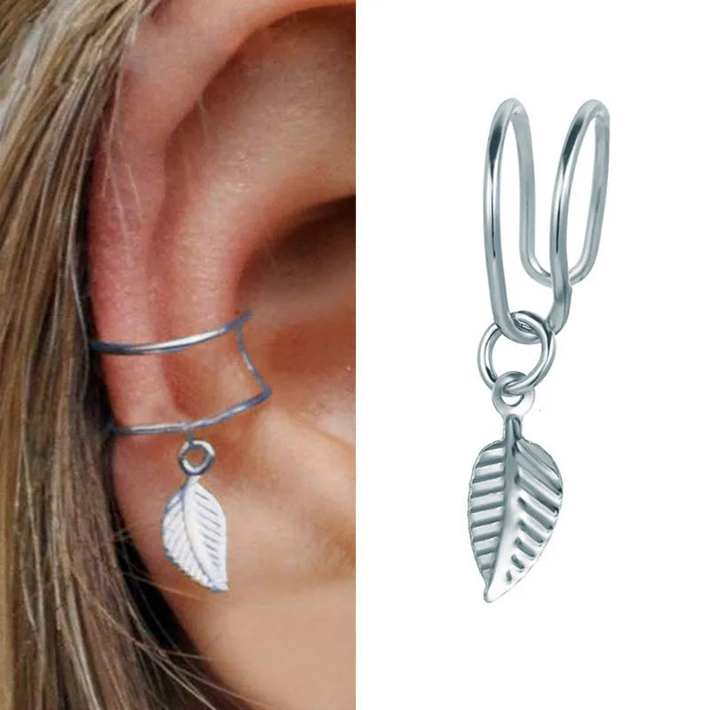 Noir Alloy Ear Cuffs – Sleek Non-Piercing Statement Jewelry